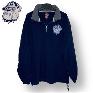 Georgetown University 1/4 Zip Fleece Pullover Sweatshirt XXL